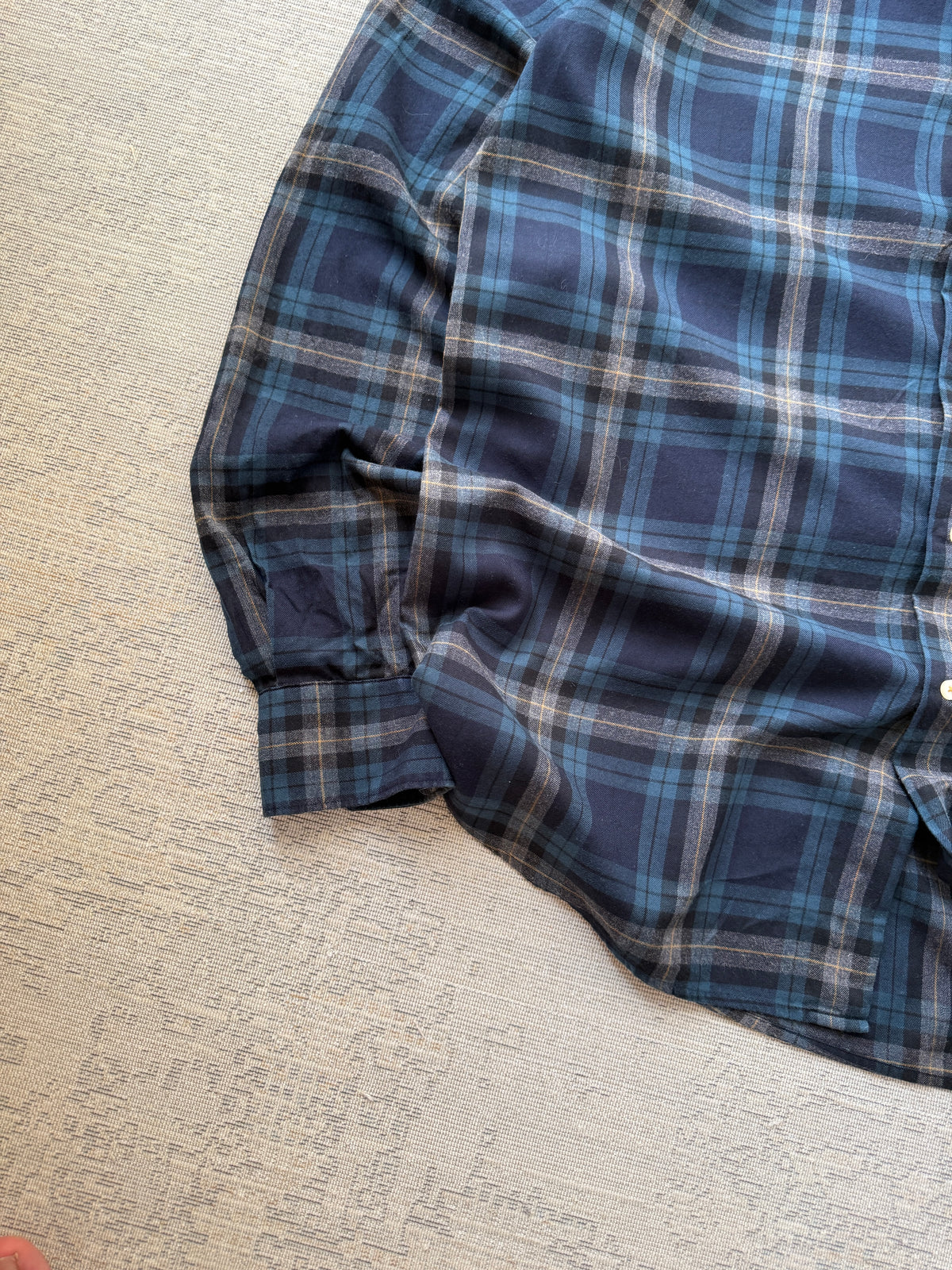 Barbour Tailored Fit Tartan Shirt – Navy / Blue (XL)