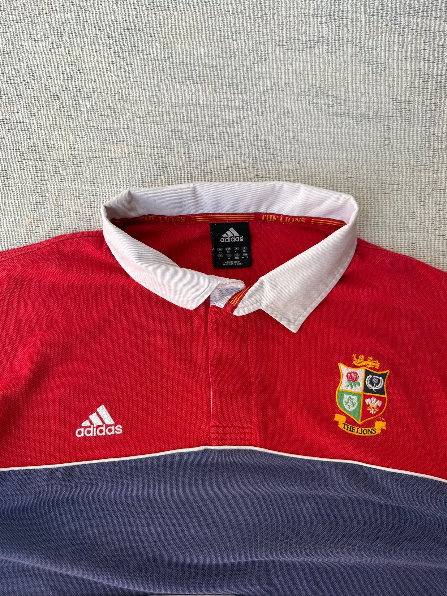 Adidas Vintage British & Irish Lions Rugby Polo Tee (XL)
