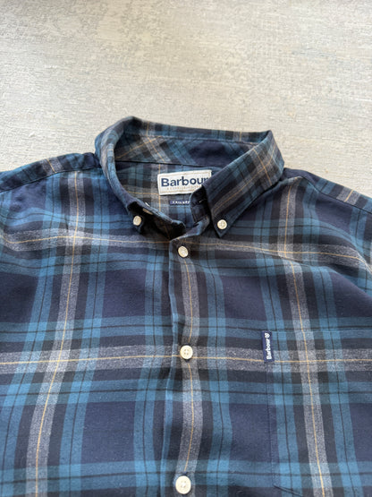 Barbour Tailored Fit Tartan Shirt – Navy / Blue (XL)