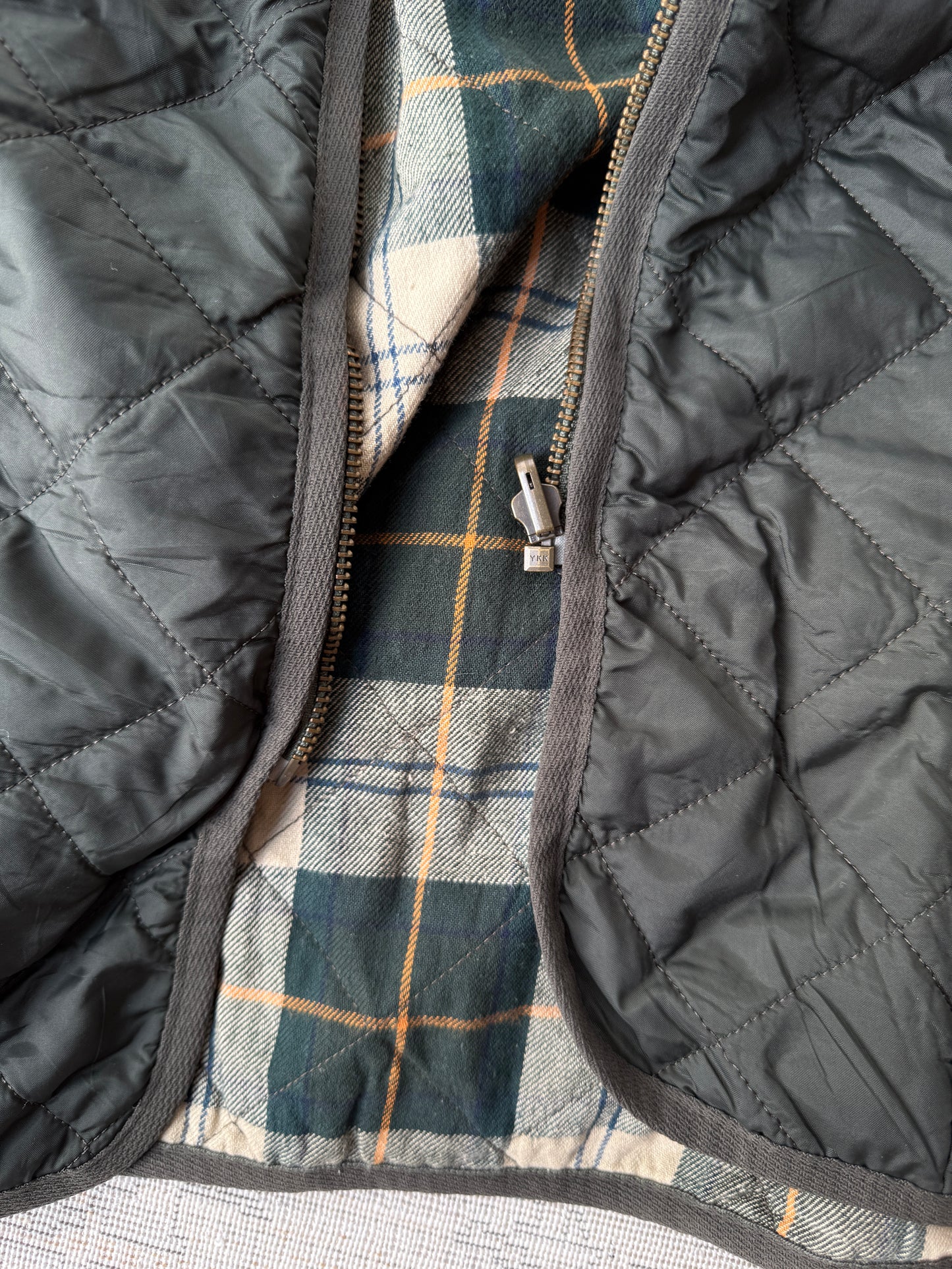 Barbour Vintage Border Waxed Jacket Made In England  (L)