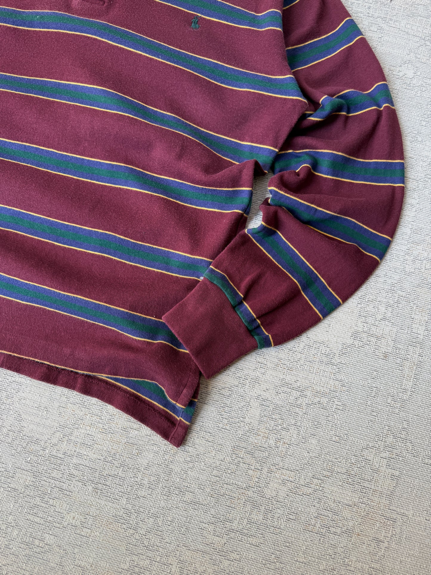 Ralph Lauren Stripe Longsleeve Polo (M)