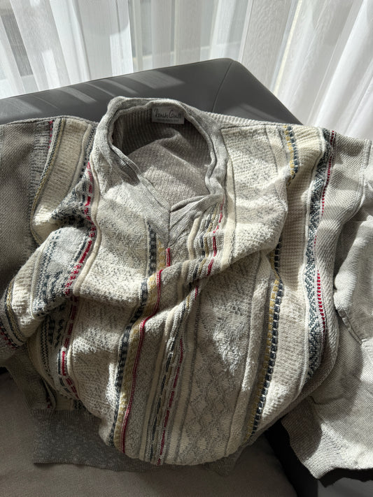 Renato Cavalli Vintage Pattern Knit Sweater (L)