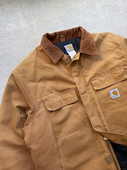 Vintage Carhartt Made in USA Quilted Chore Jacket – Carhartt Brown (XL)