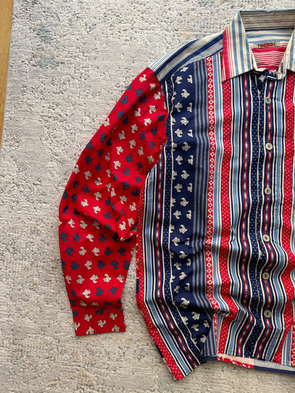 Toc-Tdc Vintage Patchwork Ls Shirt (L)