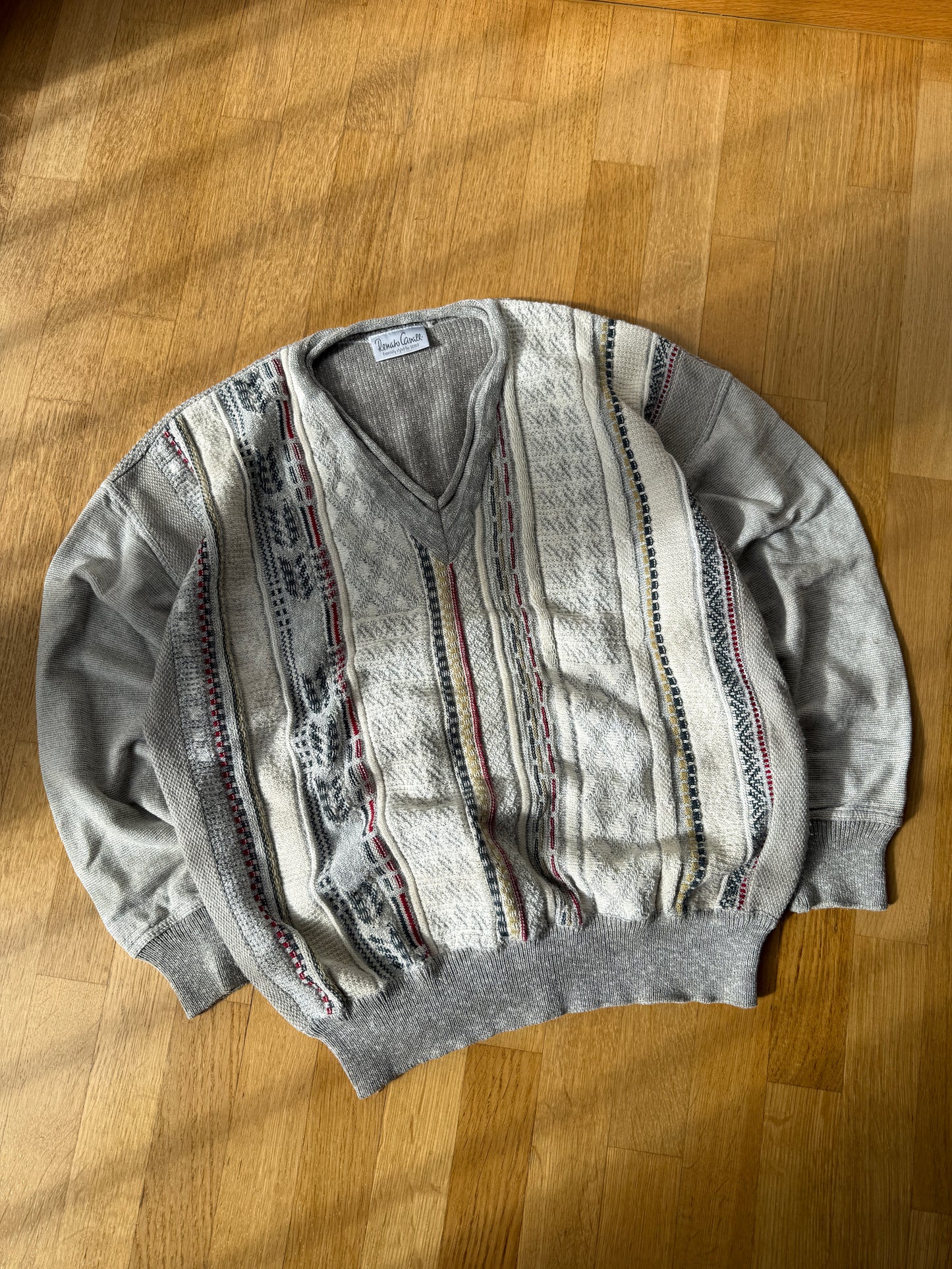 Renato Cavalli Vintage Pattern Knit Sweater (L)