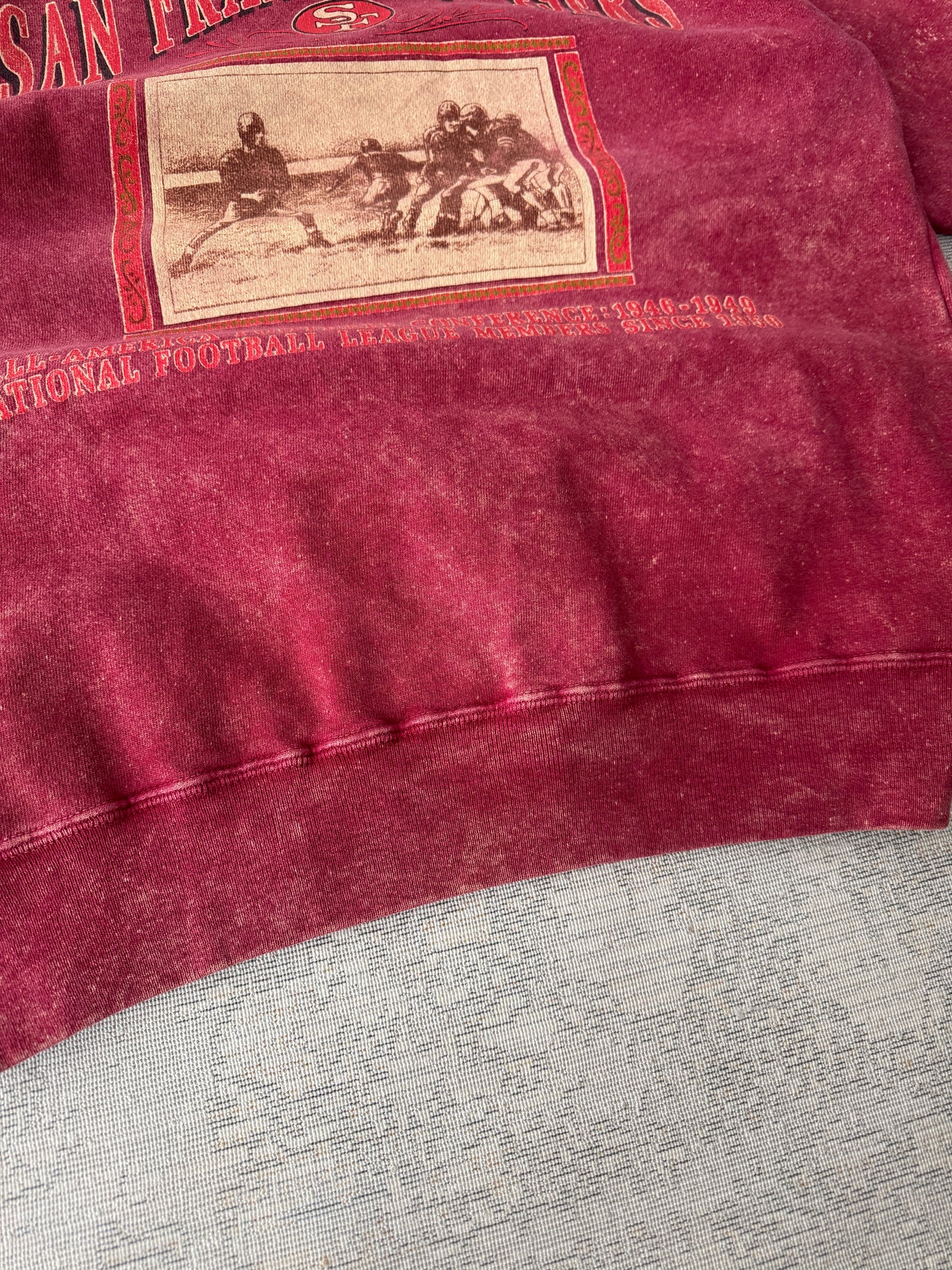 Vintage San Francisco 49ers Washed Crewneck Sweatshirt (L)