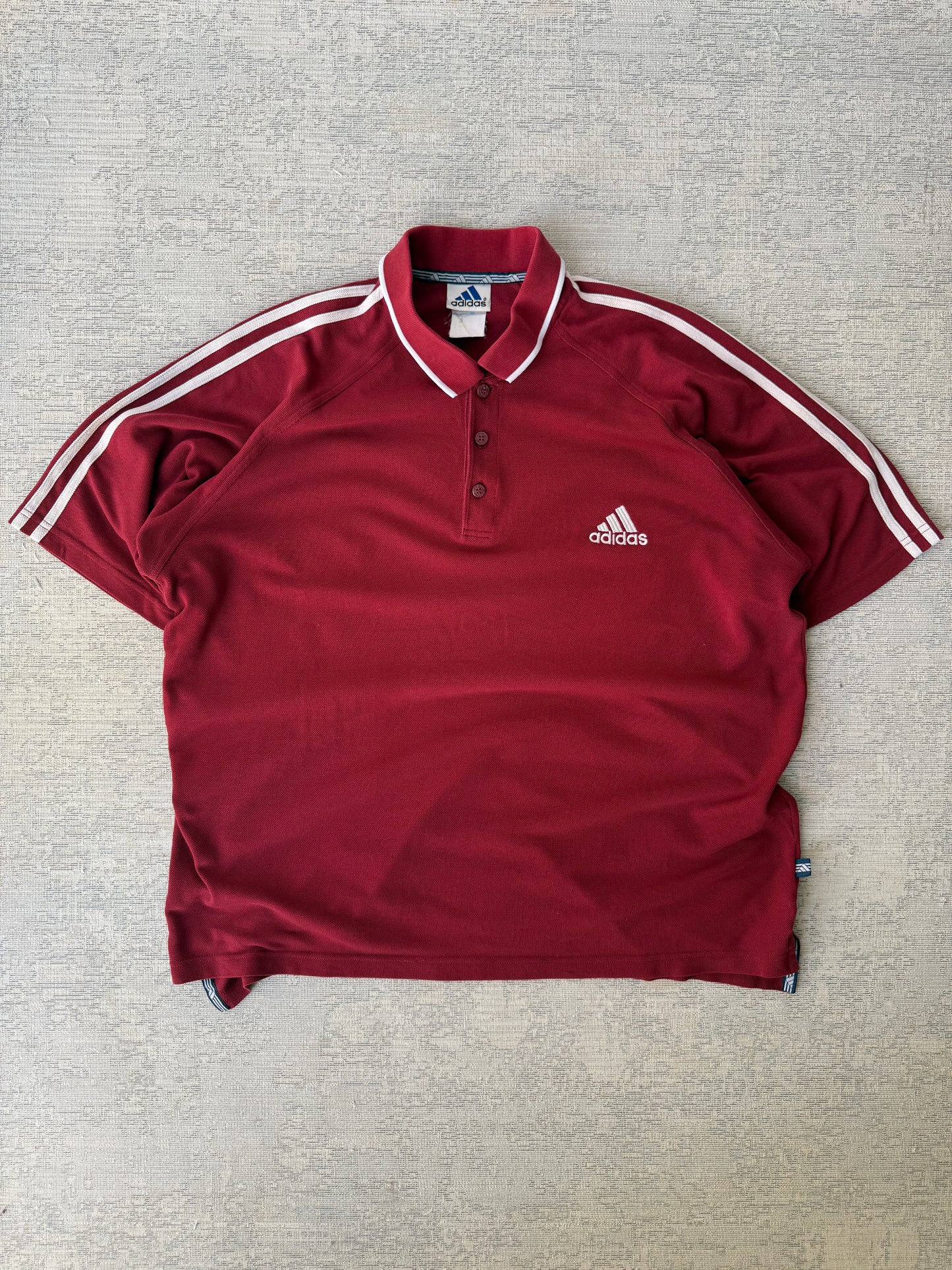 Adidas Vintage Burdungy Polo Tee (L)