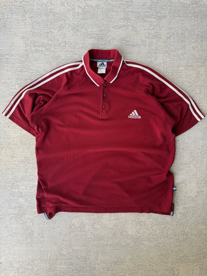 Adidas Vintage Burdungy Polo Tee (L)
