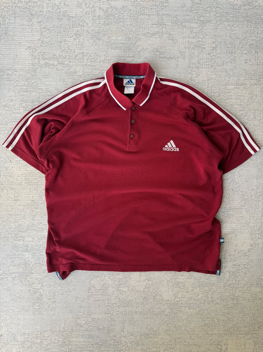 Adidas Vintage Burdungy Polo Tee (L)