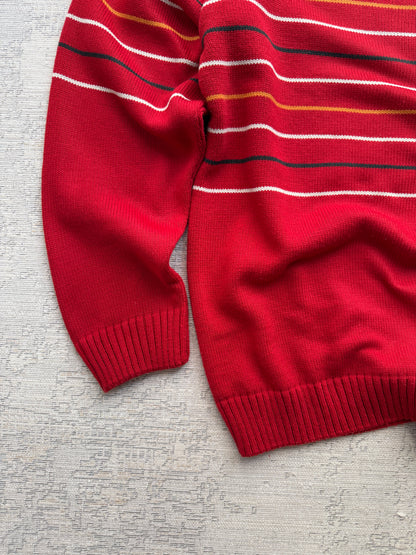 Vintage Lacoste Chest Stripe Crewneck Sweater (XL)