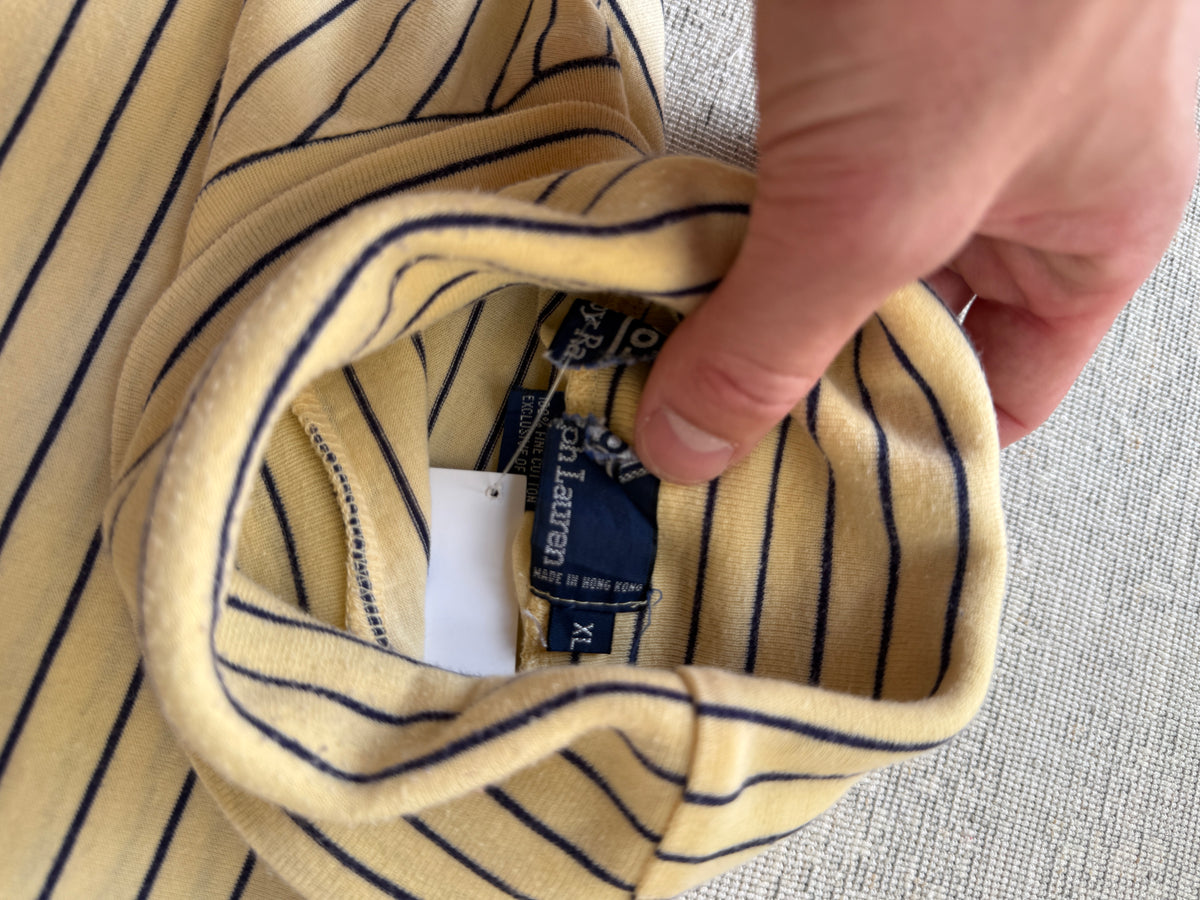 Vintage Polo Ralph Lauren Crest Striped Turtleneck (XL)