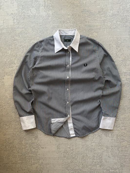 Fred Perry Striped Long Sleeve Slim Shirt (L)