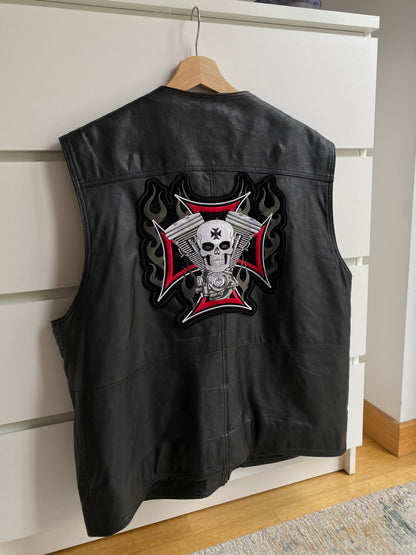 Malboro Vintage 90’s Leather Vest (XL)
