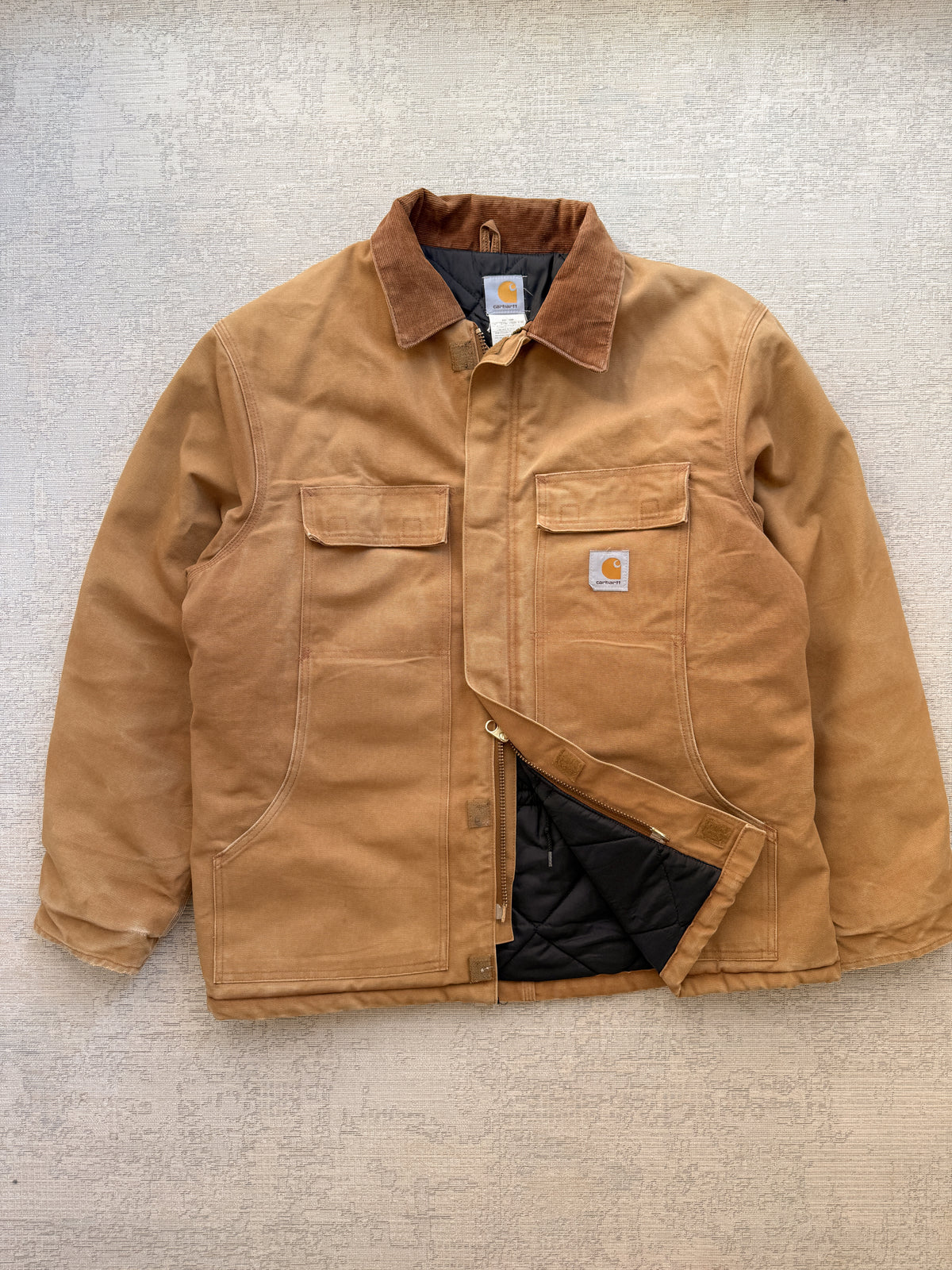 Vintage Carhartt Made in USA Quilted Chore Jacket – Carhartt Brown (XL)