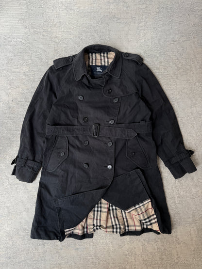 Burberry Vintage Classic Trench Coat – Nova Check Lining (Made in England)-(Women’s M)