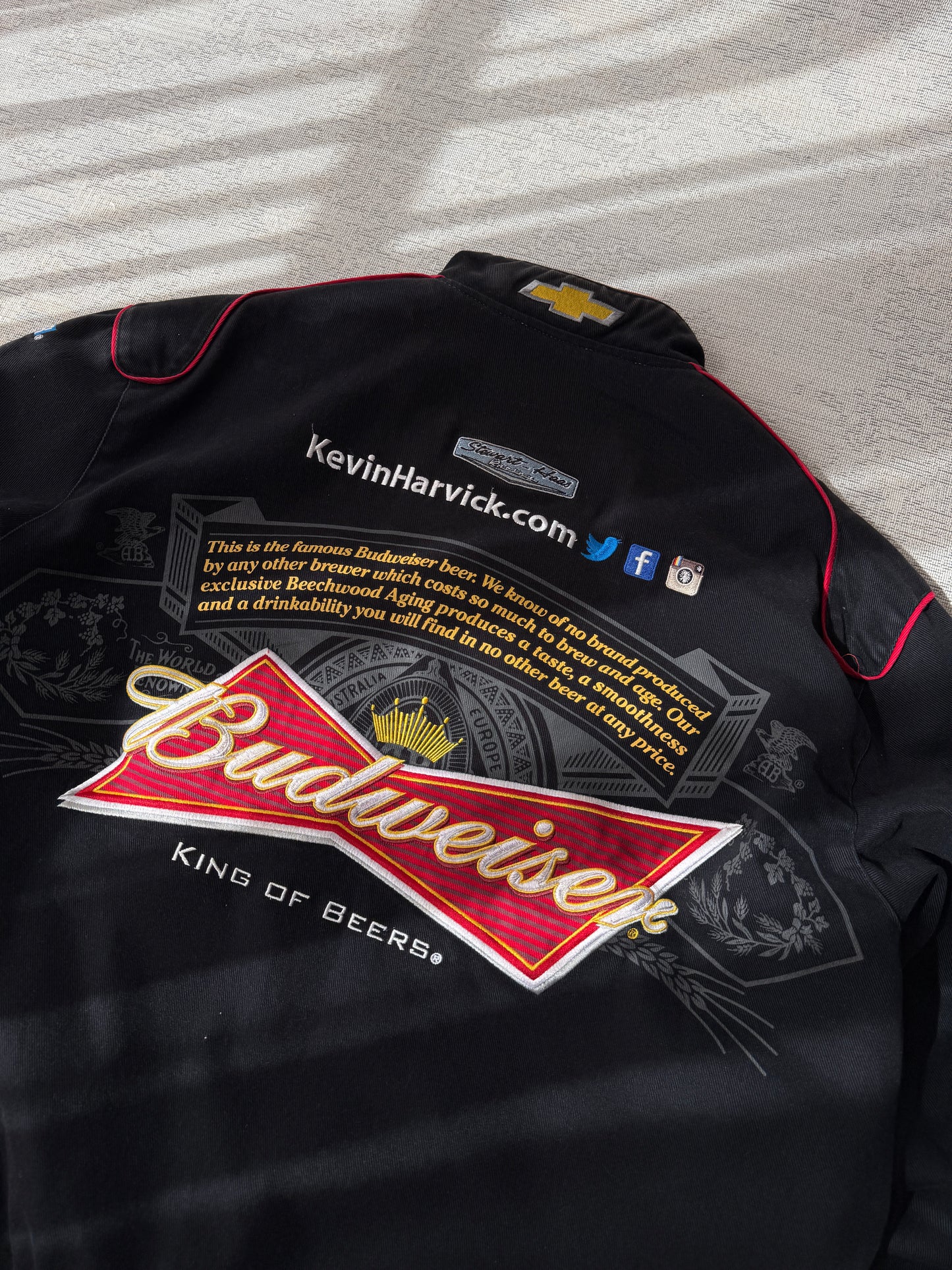 Vintage NASCAR Budweiser Racing Jacket – Kevin Harvick Edition (XL)