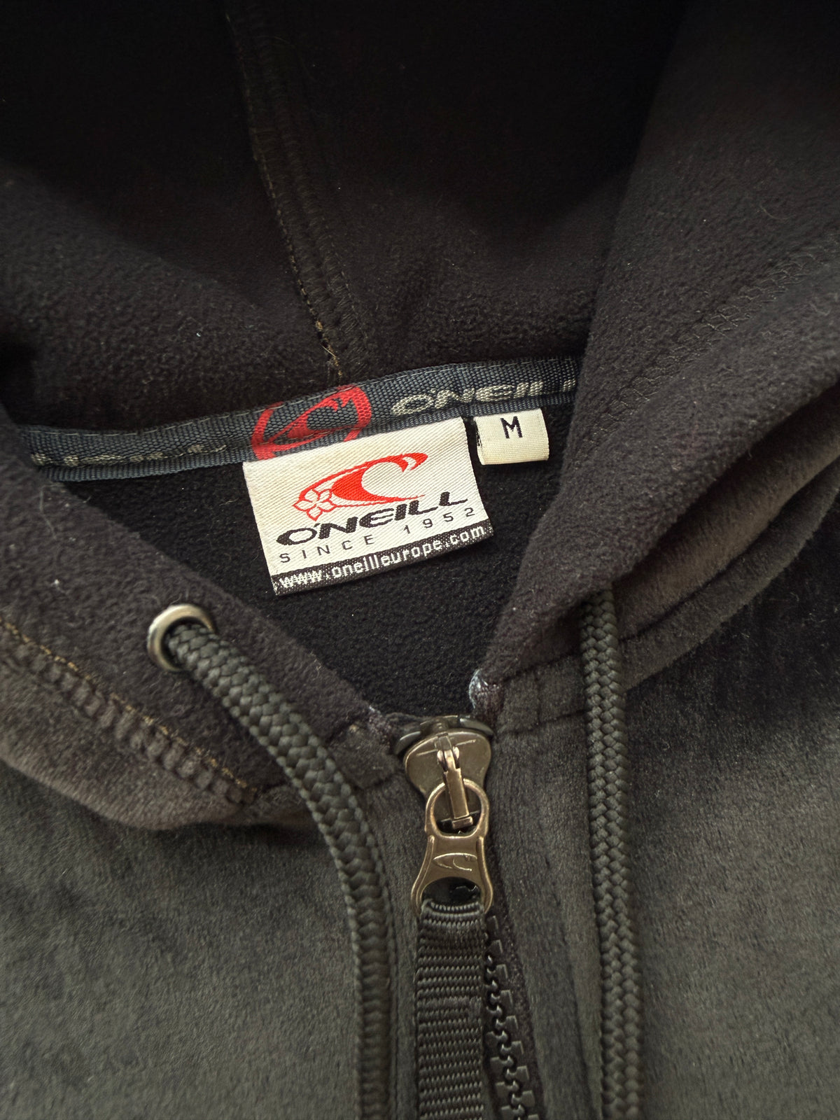 Vintage 2000s O’Neill Full-Zip Fleece Hoodie – Black (M)