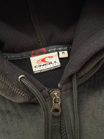 Vintage 2000s O’Neill Full-Zip Fleece Hoodie – Black (M)