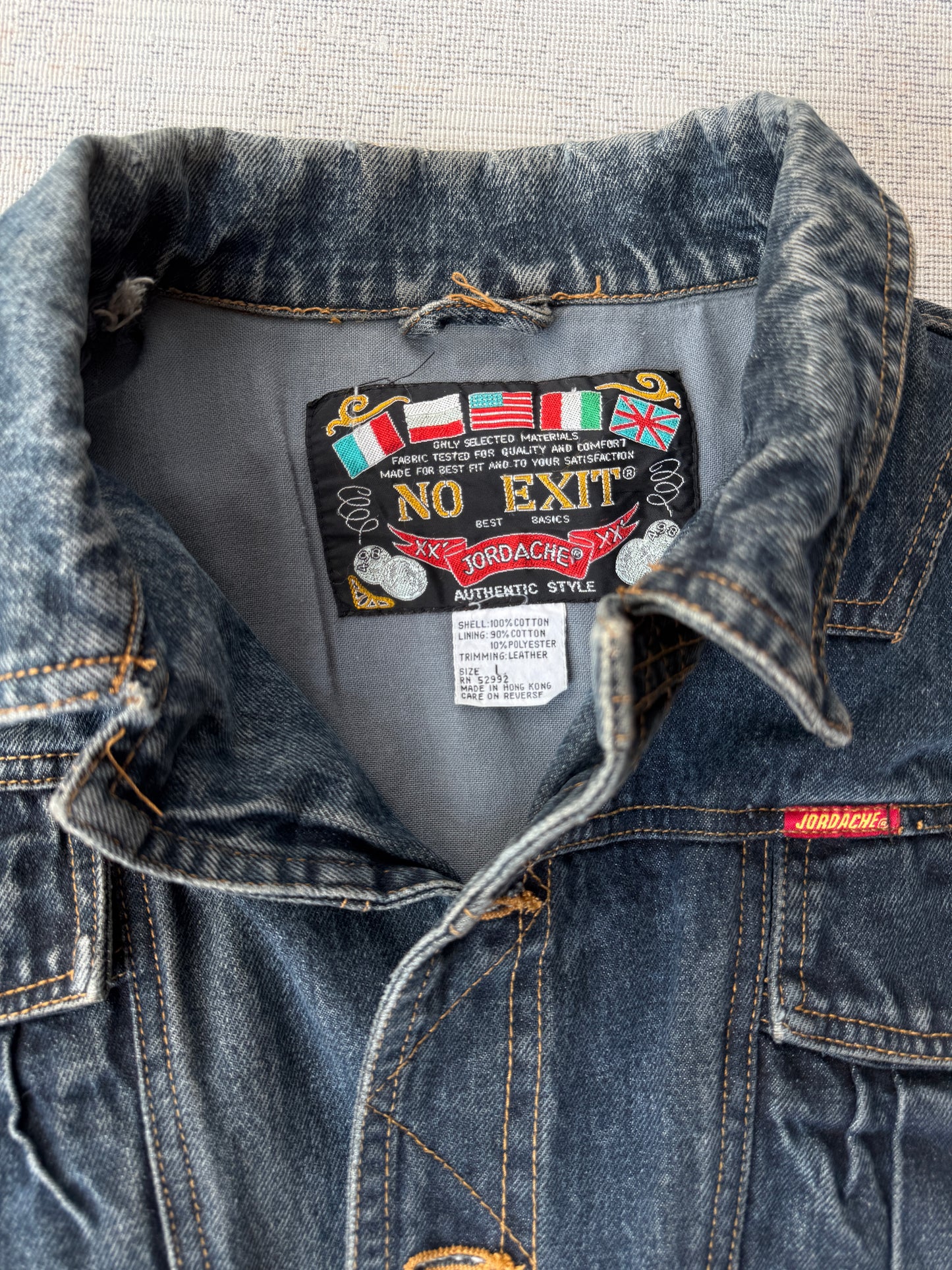 Vintage Jordache Denim Utility Jacket (L)