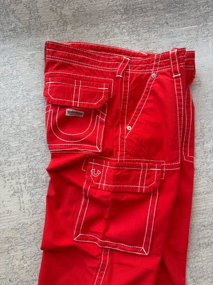 True Religion Y2K Contrast Stitch Cargo Pants (W30)