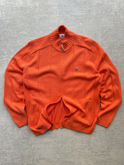 Lacoste High Neck Zip Knit Sweater (L)