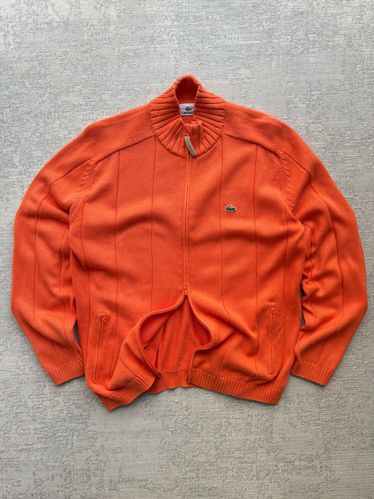 Lacoste High Neck Zip Knit Sweater (L)
