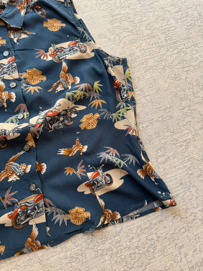 Harley-Davidson Vintage Sleeveless Aloha Shirt - (S/M)