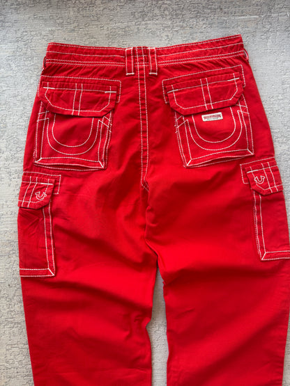 True Religion Y2K Contrast Stitch Cargo Pants (W30)