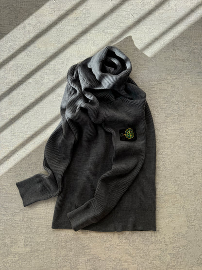 Stone Island Wool Ribbed Turtleneck Knit (M)