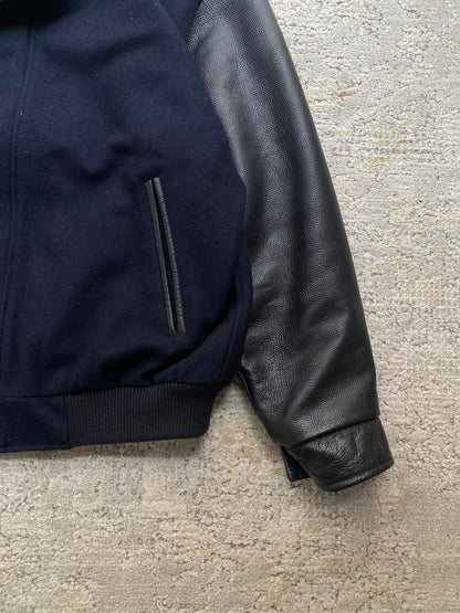 North End Leather Wool Varsity Jacket (L)