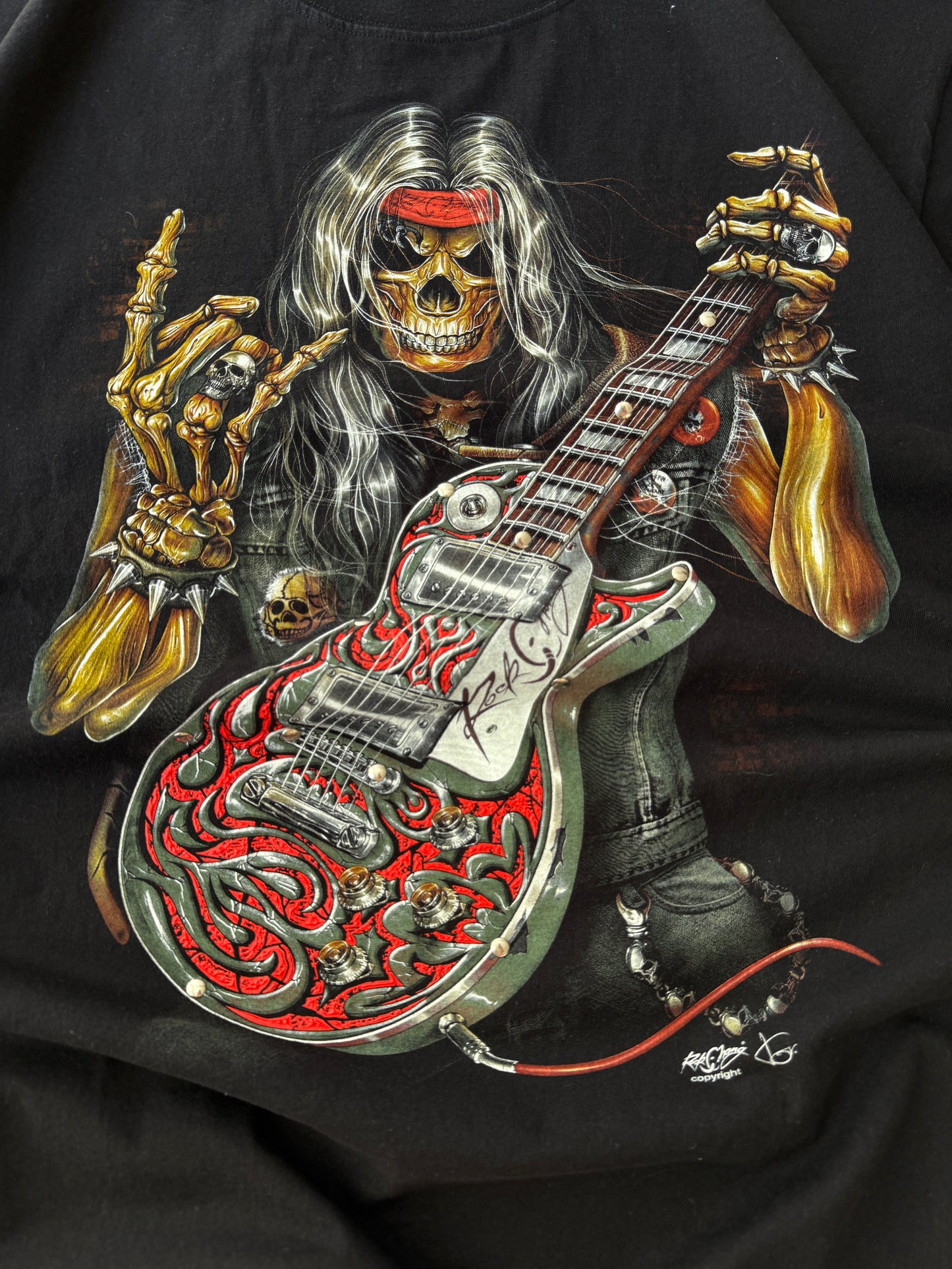 Skull Rock Guitar Metal Tee (XXL)