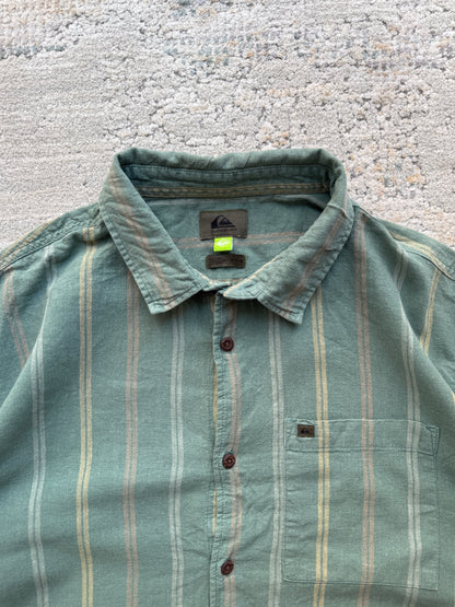 Quiksilver Striped Short Sleeve Shirt (M)