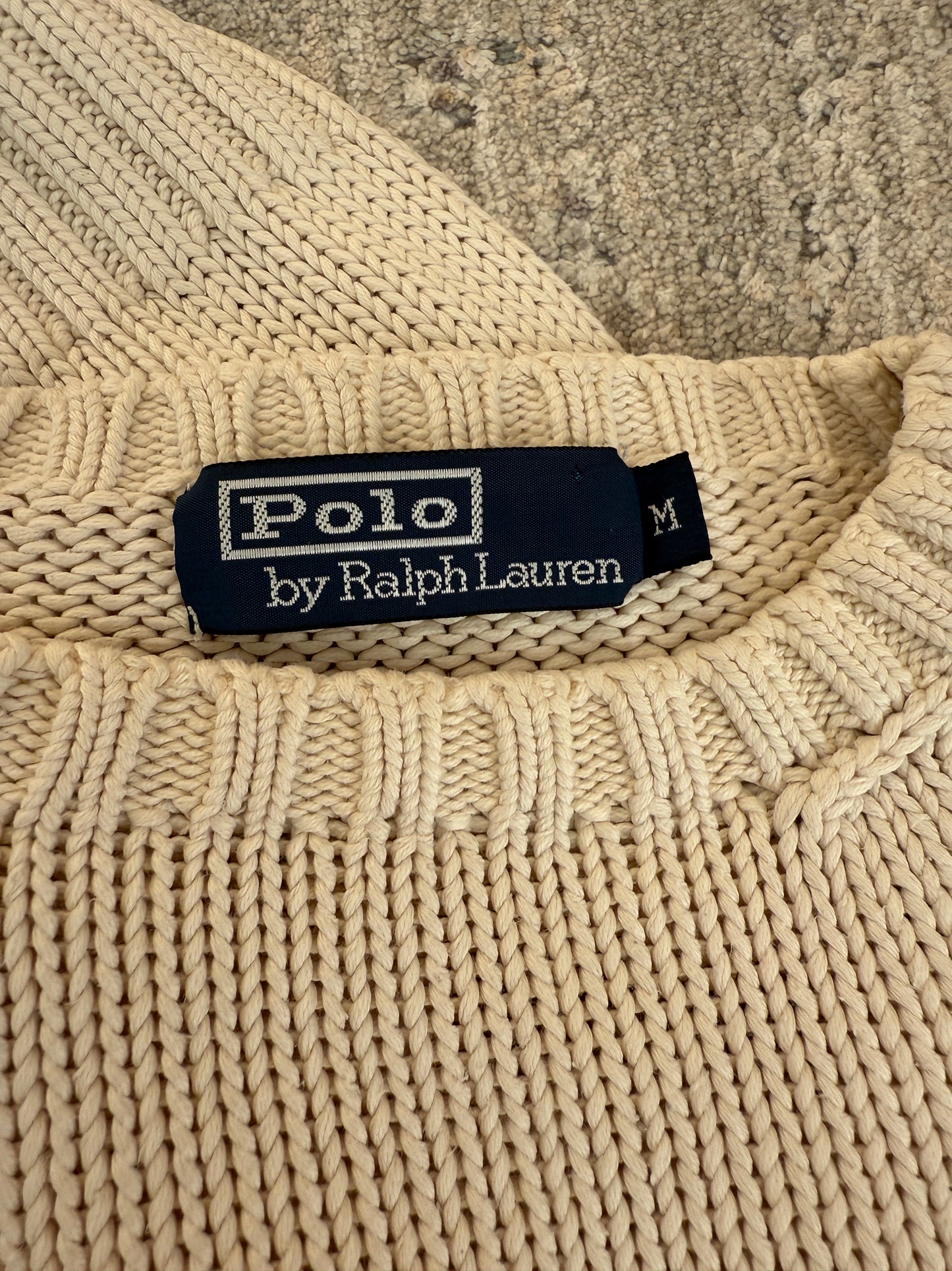 Ralph Lauren Vintage 90’s Cotton Knit US Flag Sweater (M)