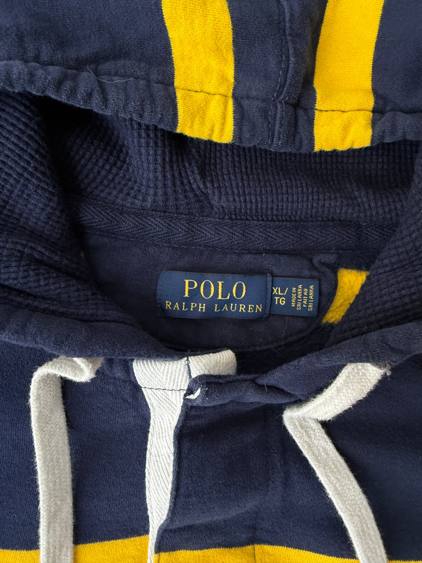 Ralph Lauren Striped Rugby Pullover Hoodie (L)