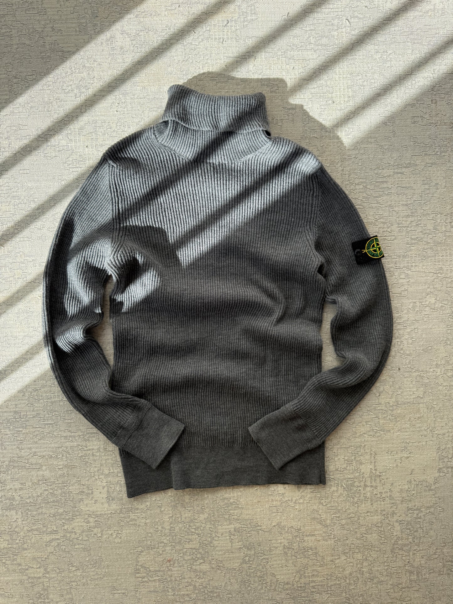 Stone Island Wool Ribbed Turtleneck Knit (M)