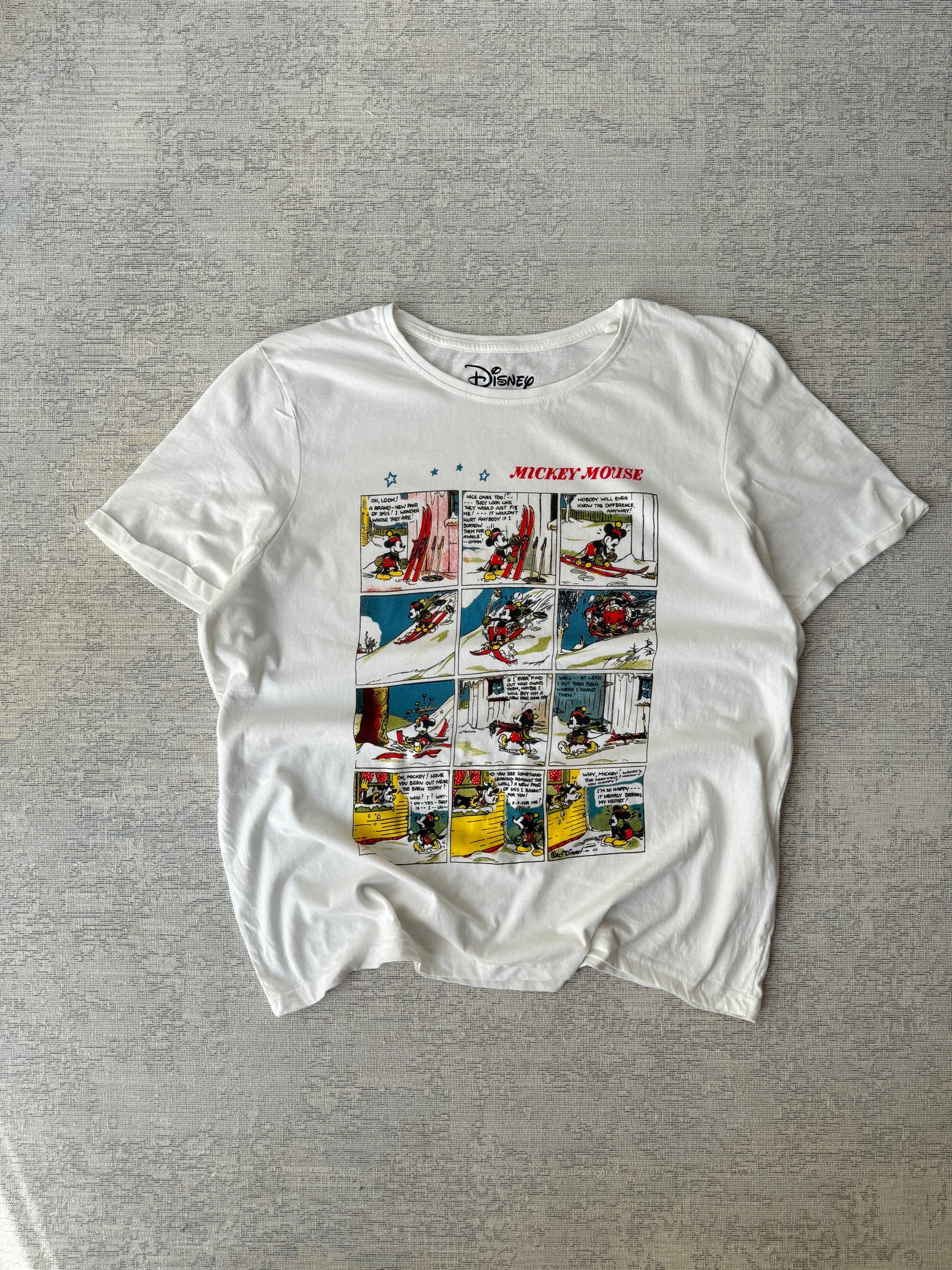 Mickey Mouse Skiing Tee (Women’s L)