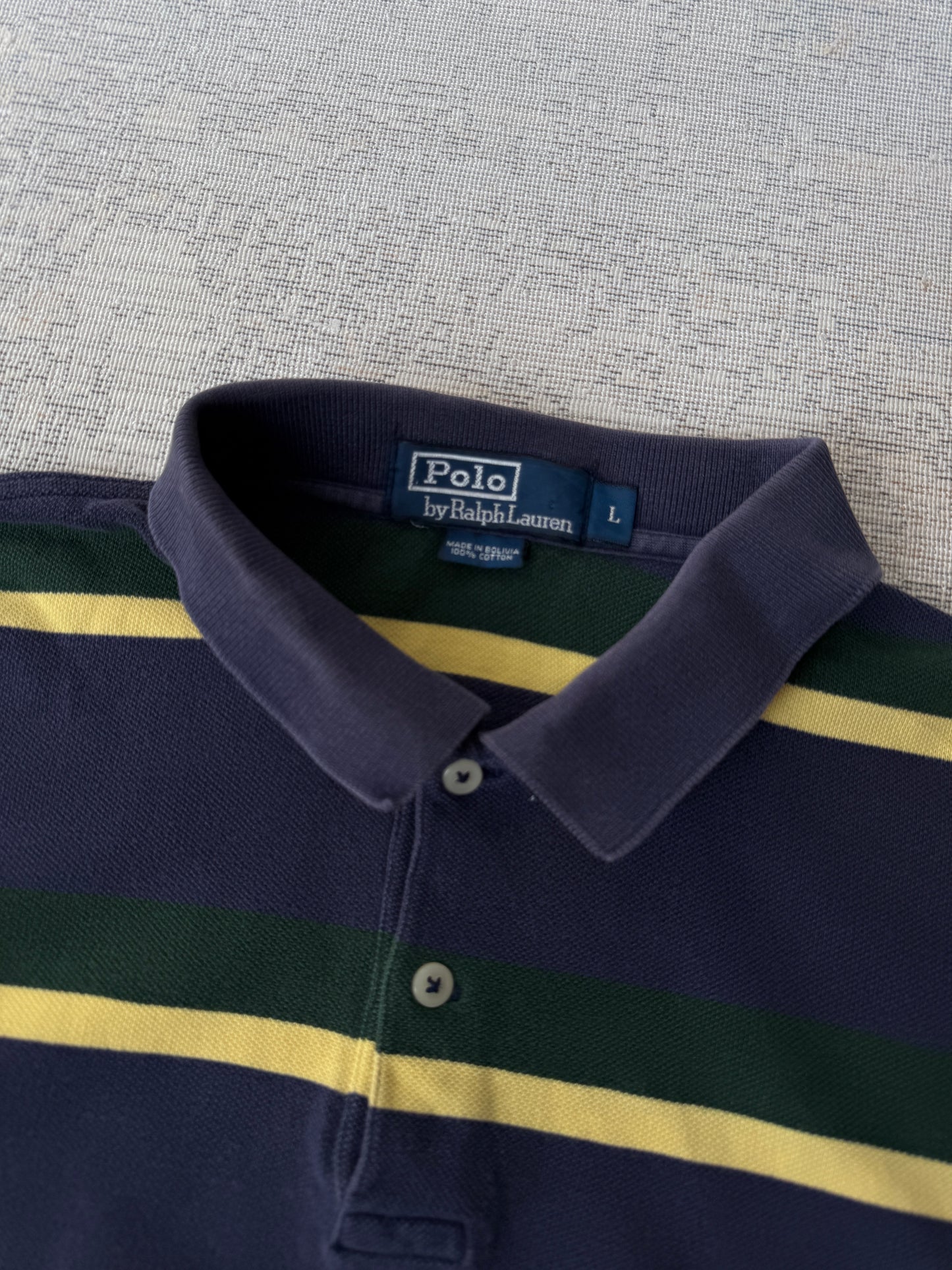 Ralph Lauren Striped Ls Polo (L)
