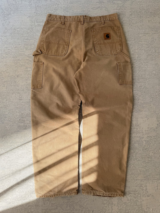 Carhartt B111 Washed Duck Flannel-Lined Work Pant  (W36 L32)