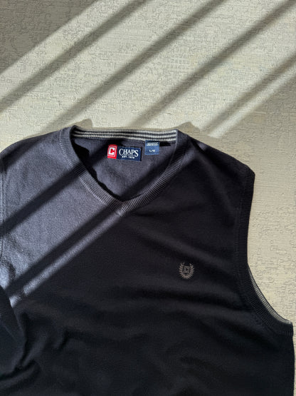 Chaps Vintage V-Neck Wool Vest (L)