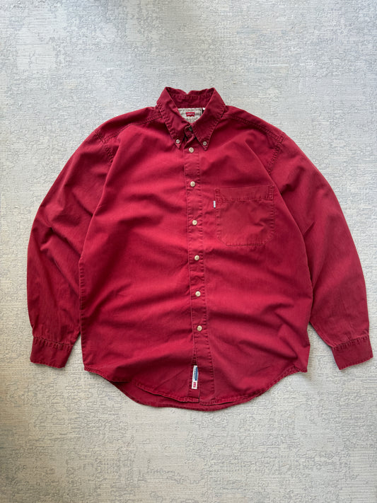 Vintage Levi’s Button-Down Shirt – Faded Red (S)