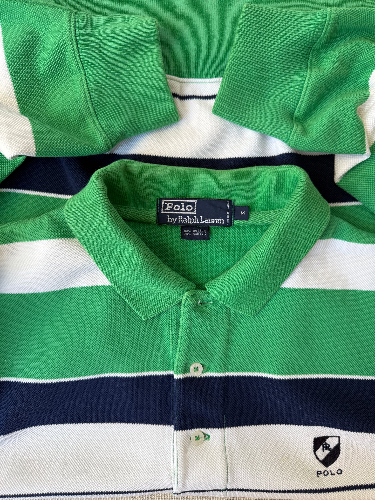 Ralph Lauren Stripe Longsleeve Polo (M)