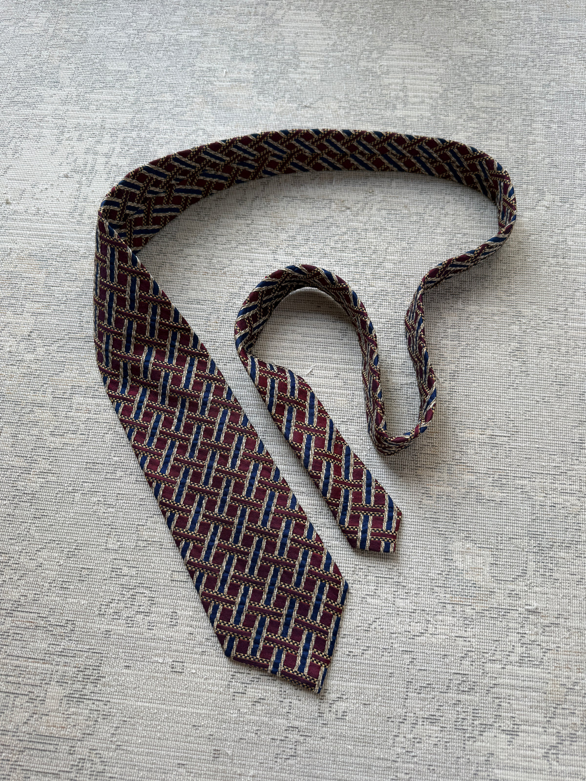 Vintage Givenchy Gentleman Geometric Silk Ti