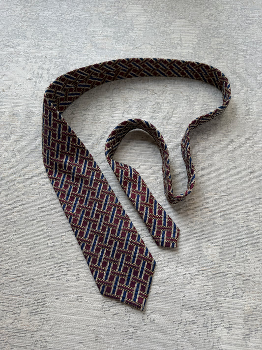 Vintage Givenchy Gentleman Geometric Silk Ti
